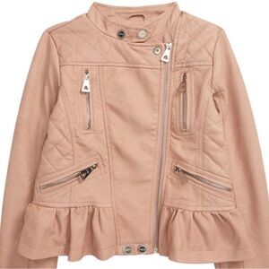 Urban republic faux leather jacket. Pink 12M